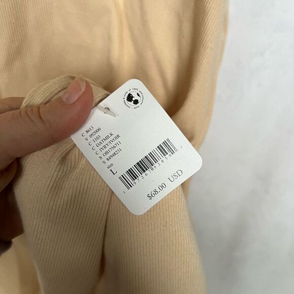 FREE PEOPLE | FP Movement Flow State Layer Top in Cream Color | Size L NWT - Picture 9 of 9